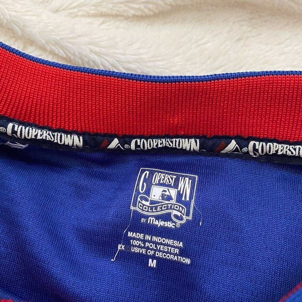 Majestic Atlanta Braves v-neck baseball MLB jersey Cooperstown Collection Sz M - Picture 7 of 7